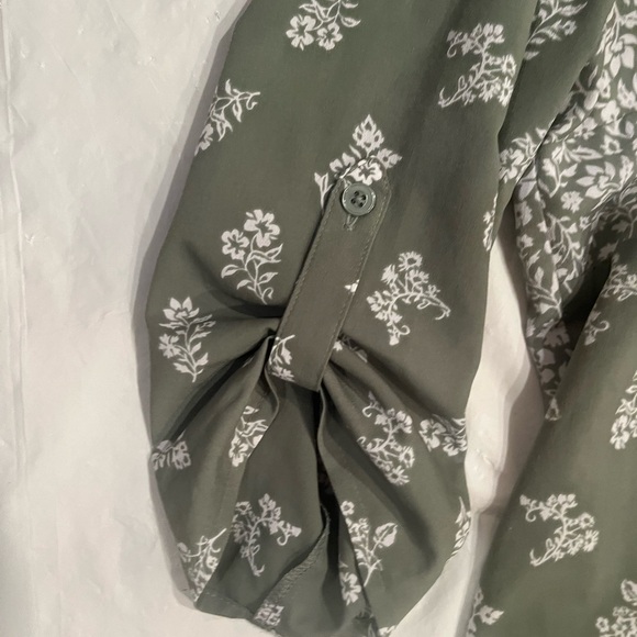 Croft & Barrow pullover top on Olive Green and white pattern size XL - Picture 10 of 10